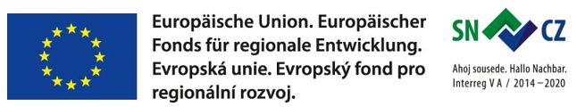 Logos für EU-Fonds für Regionalentwicklung und Fond "Hallo Nachbar" Sachsen/Tschechien