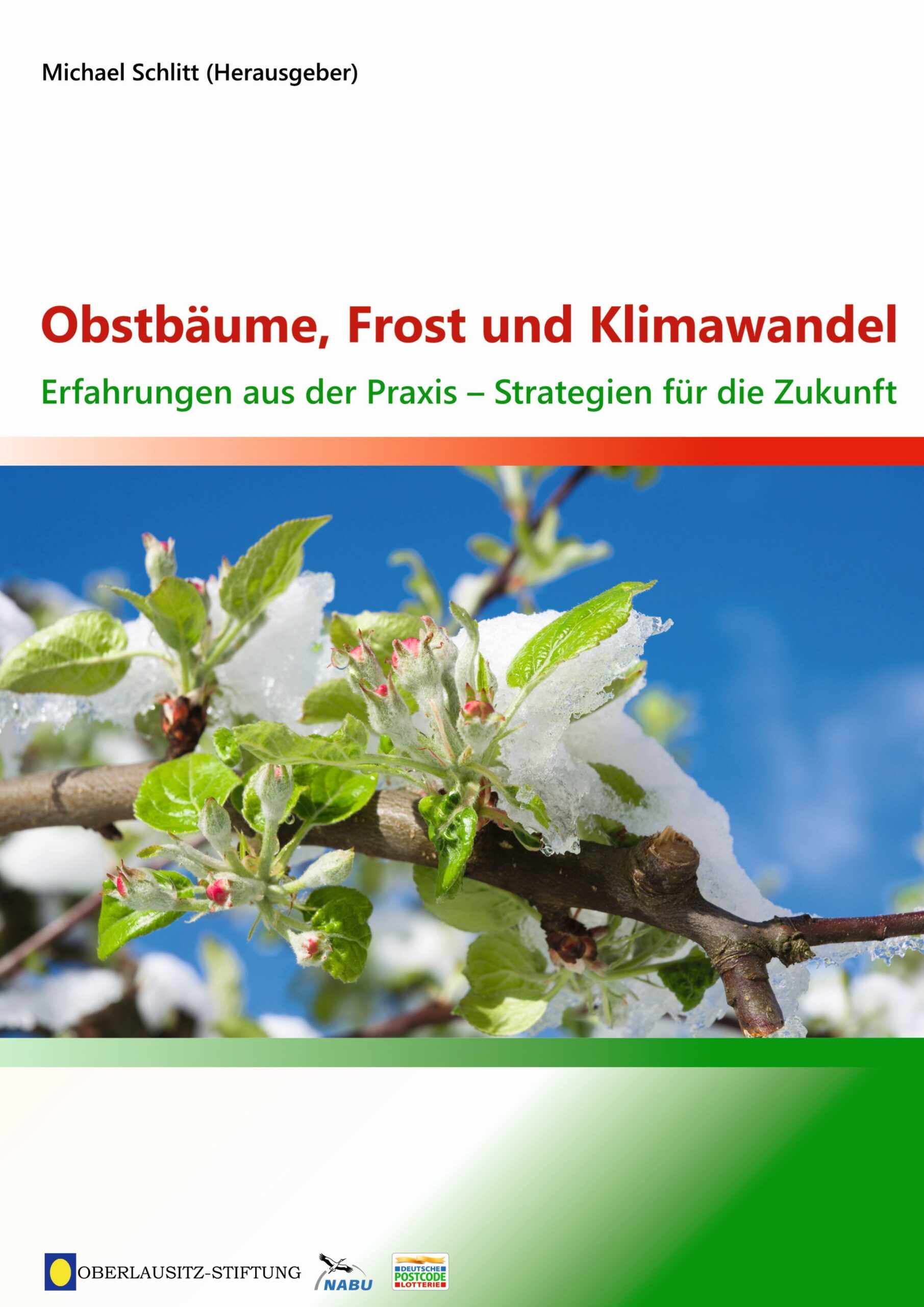 Titelbild der Broschüre "Obstbäume, Frost und Klimawandel Erfahrungen aus der Praxis – Strategien für die Zukunft."